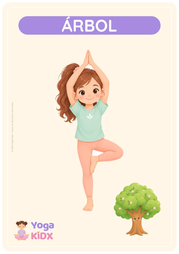Carta de yoga Árbol